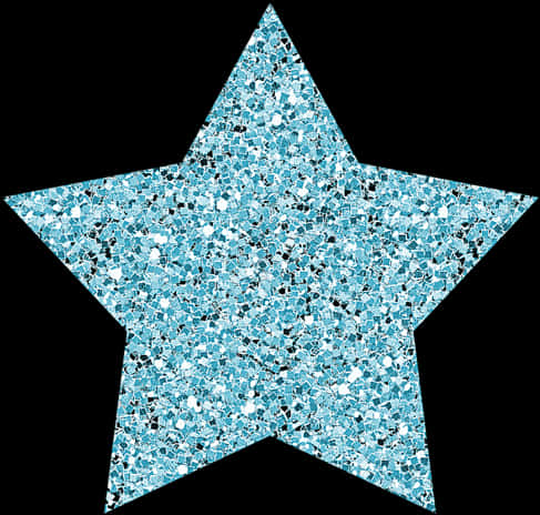 A Blue Star With Black Background