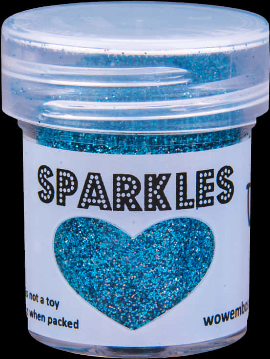 A Container Of Blue Glitter