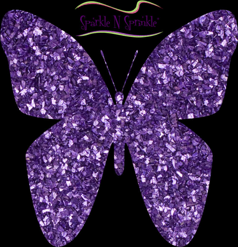 A Purple Butterfly With Glitter