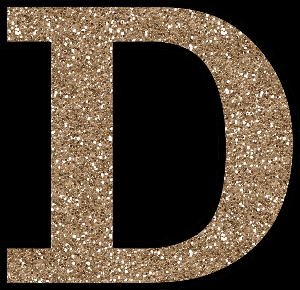 A Letter D With A Black Background