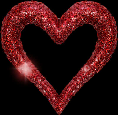 A Red Heart With Sparkles