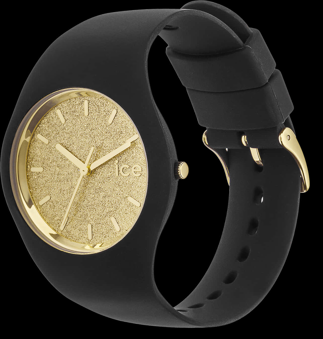 A Black And Gold Watch