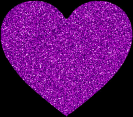 A Purple Heart With Black Background