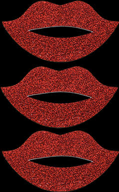 A Group Of Red Lips