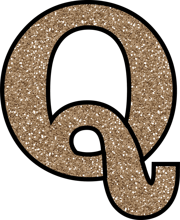 A Letter Q With A Black Background