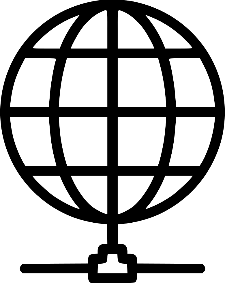 A Black And White Globe With A Key
