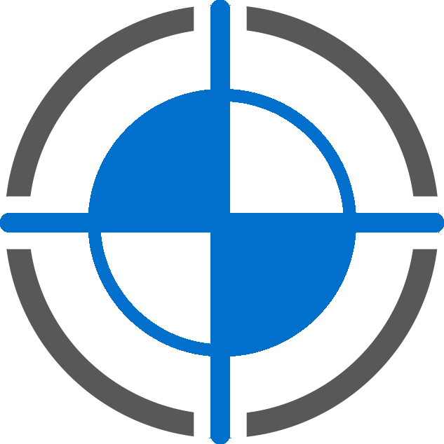 A Blue And Grey Crosshairs