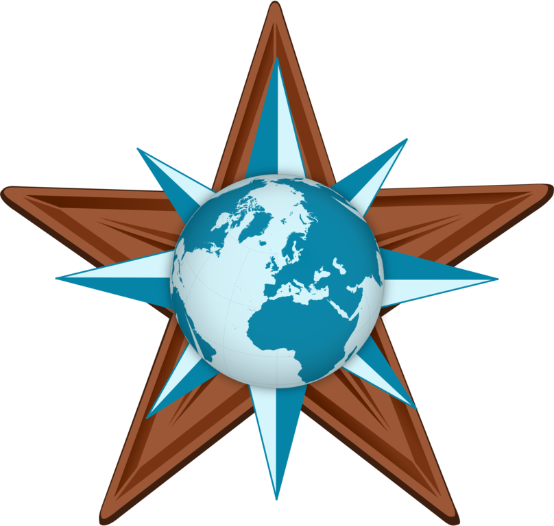 A Star With A Globe On It