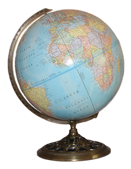 A Globe With A Black Background