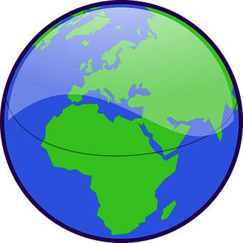 A Blue And Green Globe