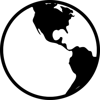 A Black And White Image Of The Earth