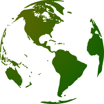 A Green And Black Globe