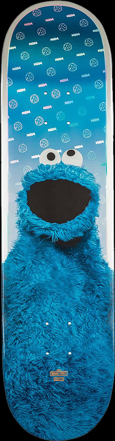 A Blue Furry Puppet In A Box