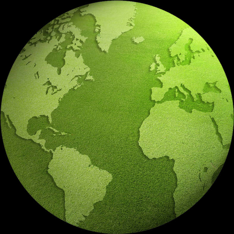 A Green Planet With Continents And Continents