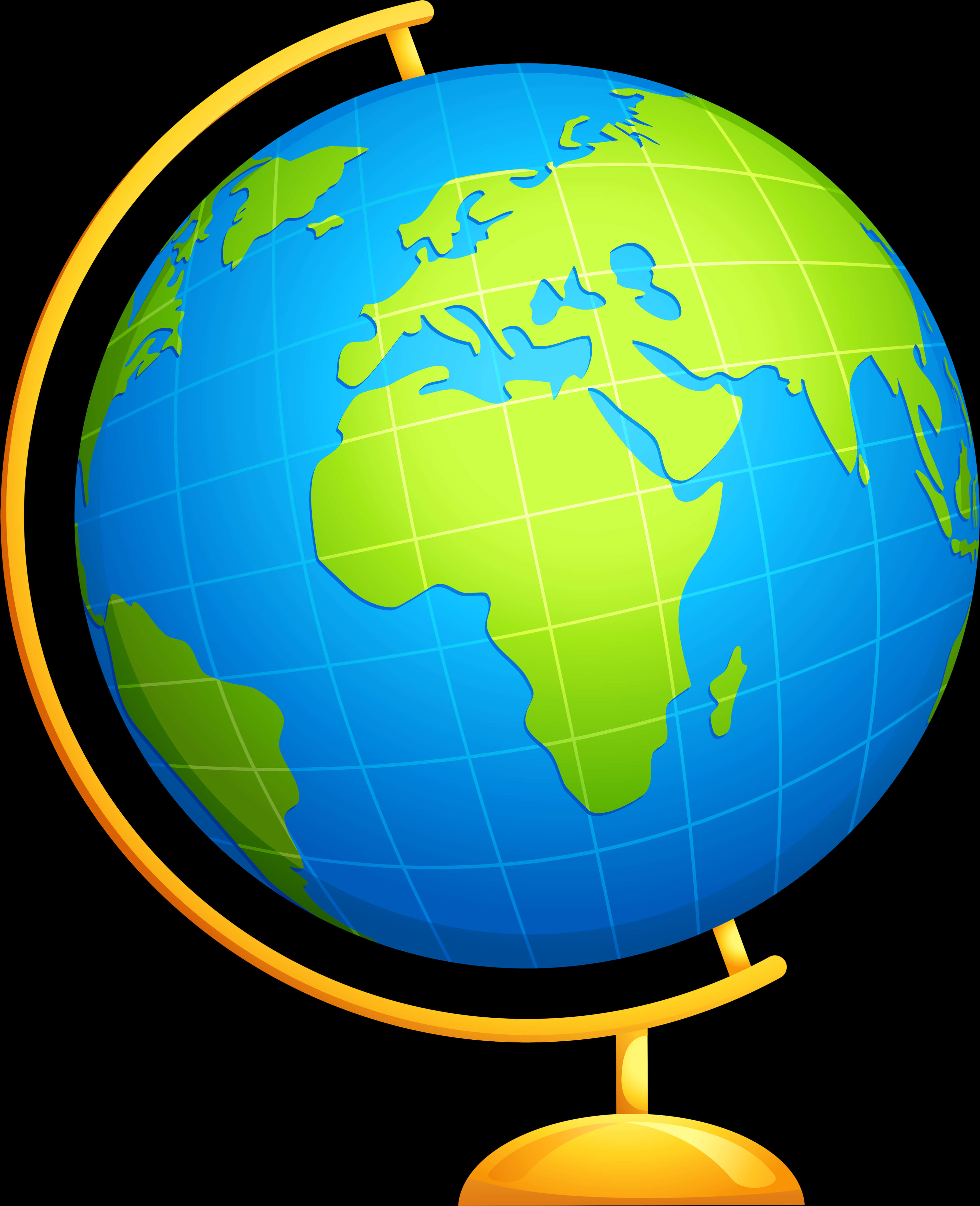 A Globe With A Yellow Wire Around It