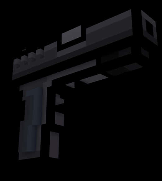 A Pixelated Gun In The Shape Of A Letter