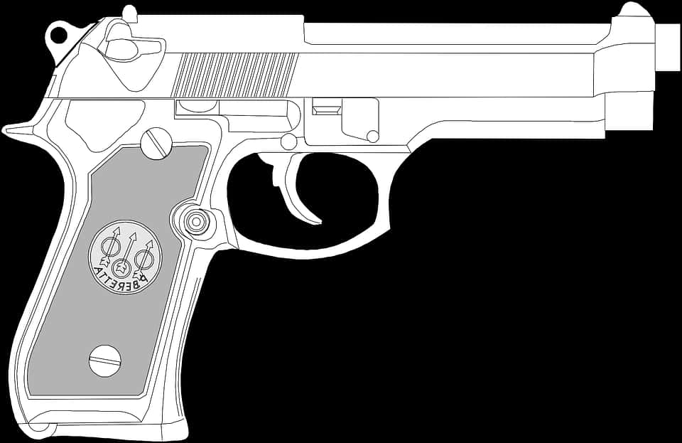 A Drawing Of A Gun