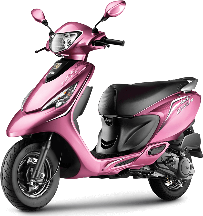 Glossy Pink Tvs Scooty Motorcycle
