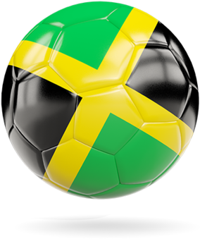 A Football Ball With A Yellow And Green Cross