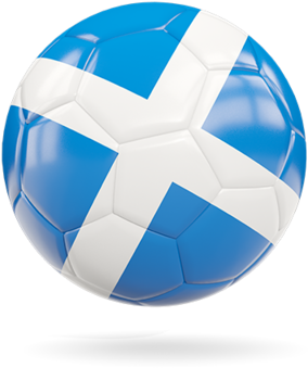 A Football Ball With A Blue And White Cross
