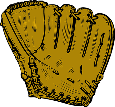A Baseball Glove On A Black Background