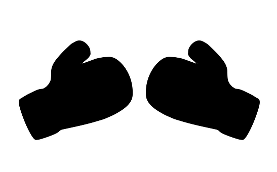 A Silhouette Of A Pair Of Gloves