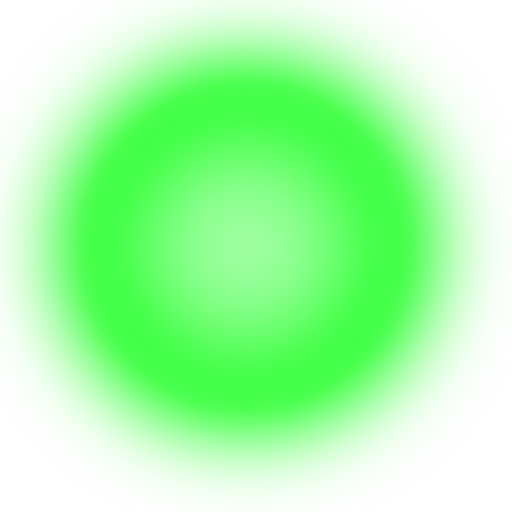 A Green Light In A Black Background
