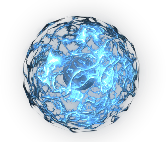 A Blue Glowing Sphere With Black Background