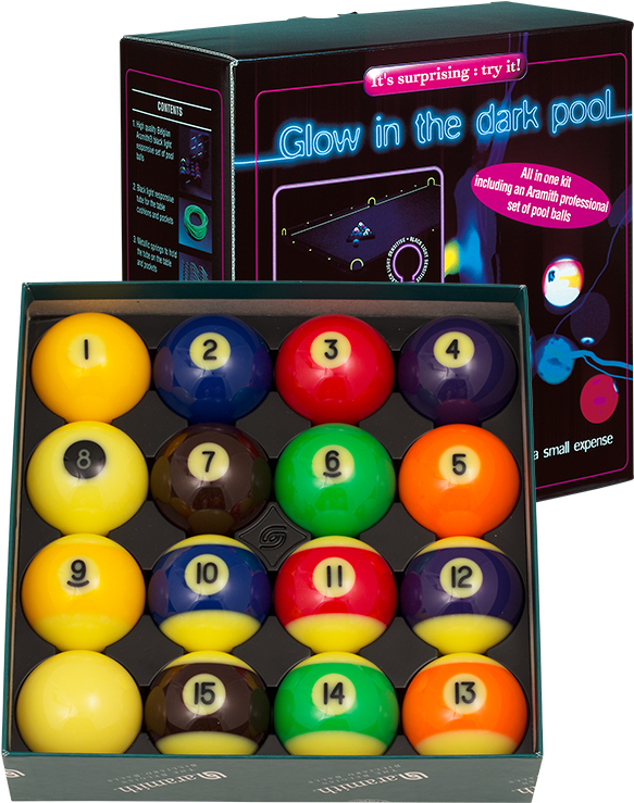 Glow In The Dark Pool Table Balls, Hd Png Download