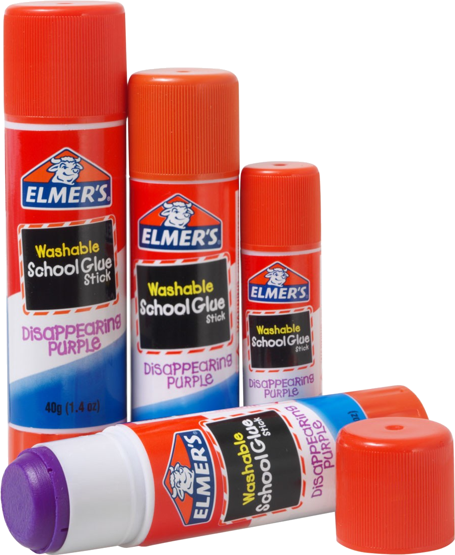 A Group Of Glue Bottles