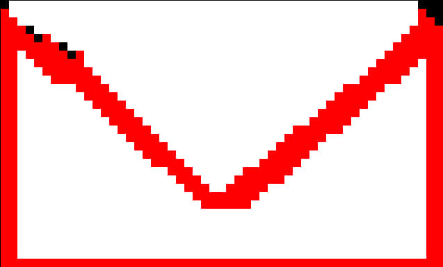 Pixelated Gmail Logo