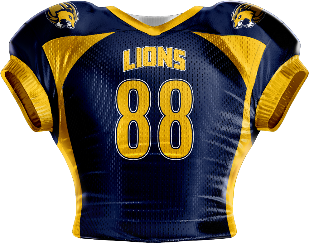 A Football Jersey With A Yellow And Blue Design