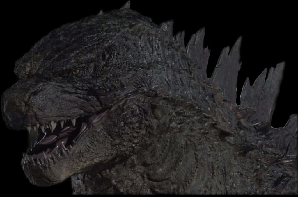 Black Godzilla Head Close-up