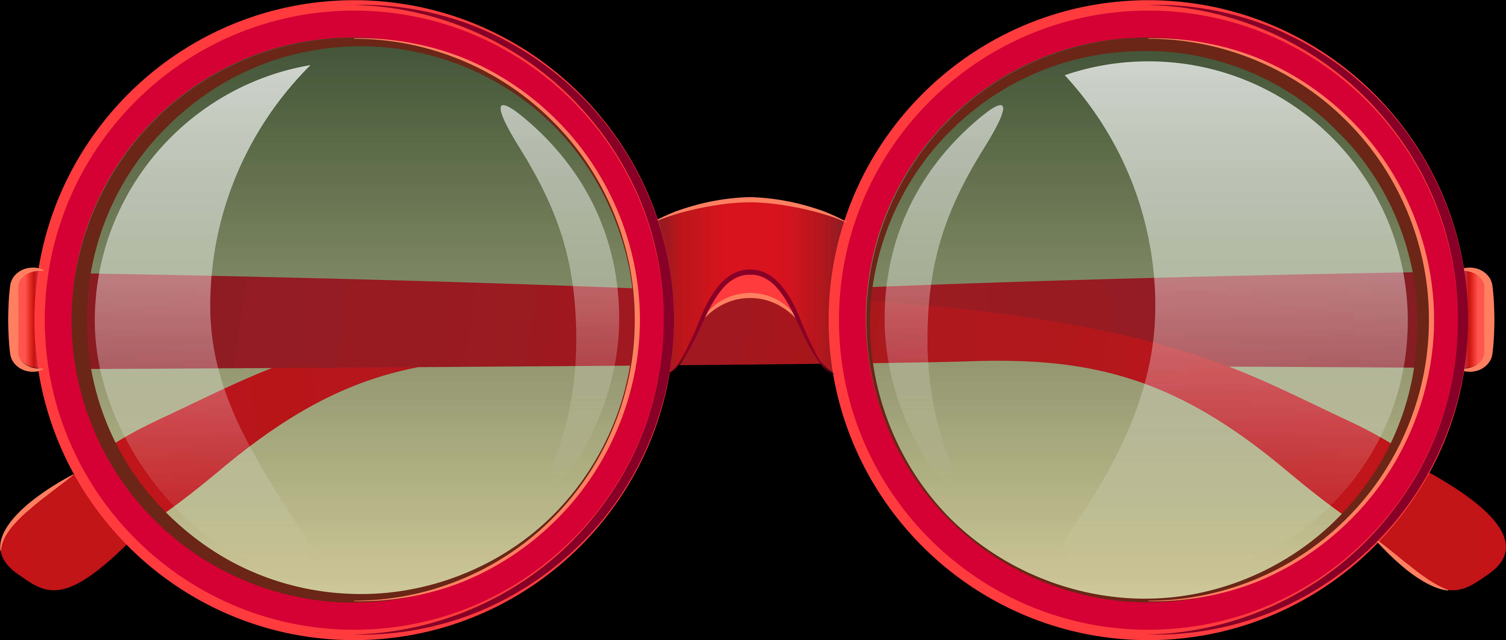 Goggles Clipart Stylish - Transparent Background Red Sunglasses Png, Png Download