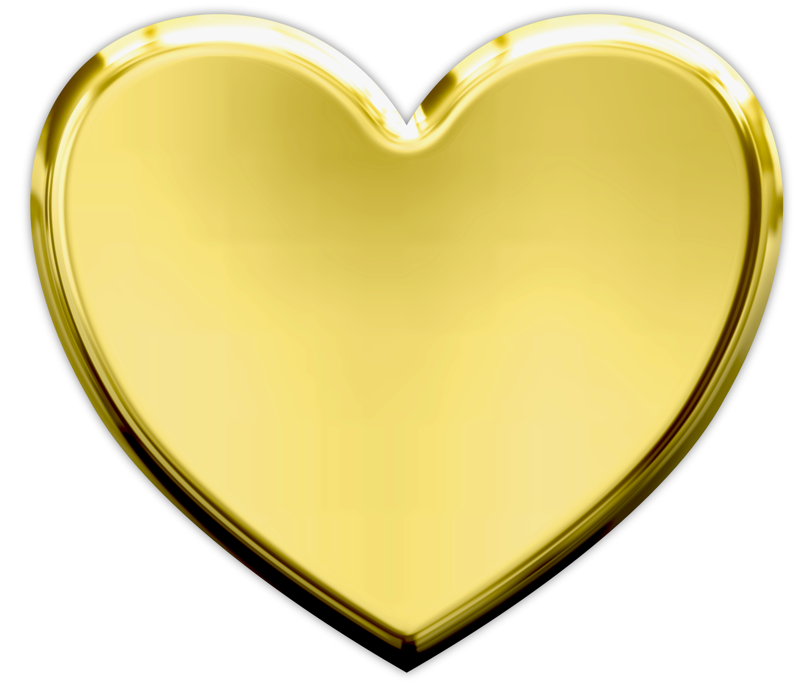 A Gold Heart On A Black Background