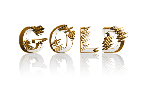 A Gold And White Text