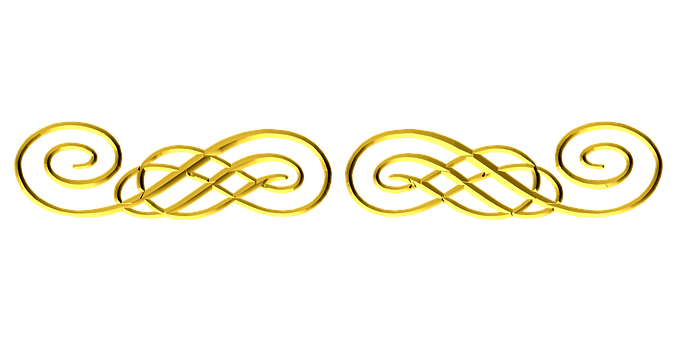A Pair Of Gold Swirls