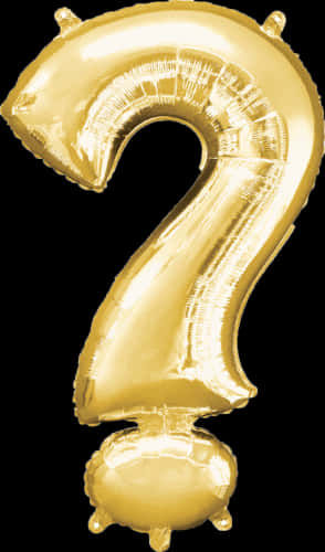 A Gold Balloon In The Shape Of A Number