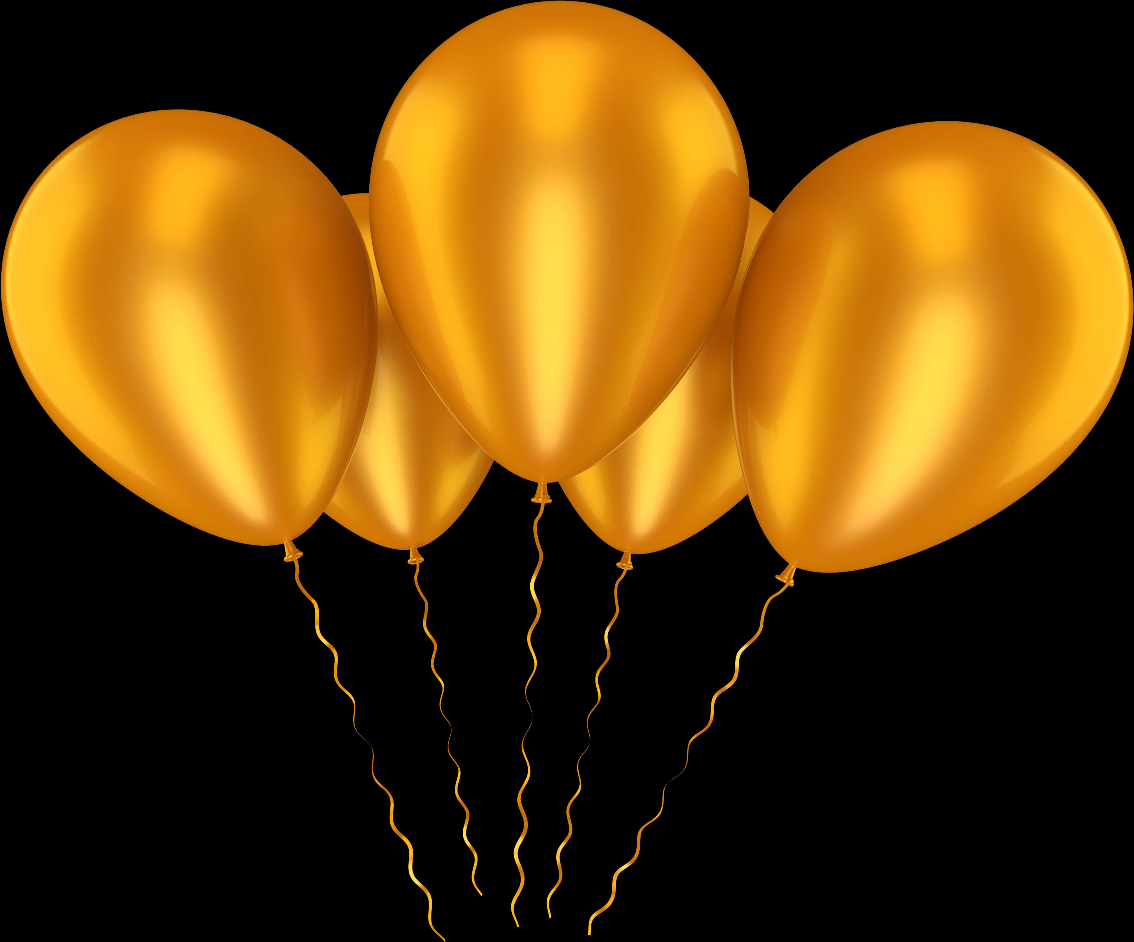 Gold Balloons PNG