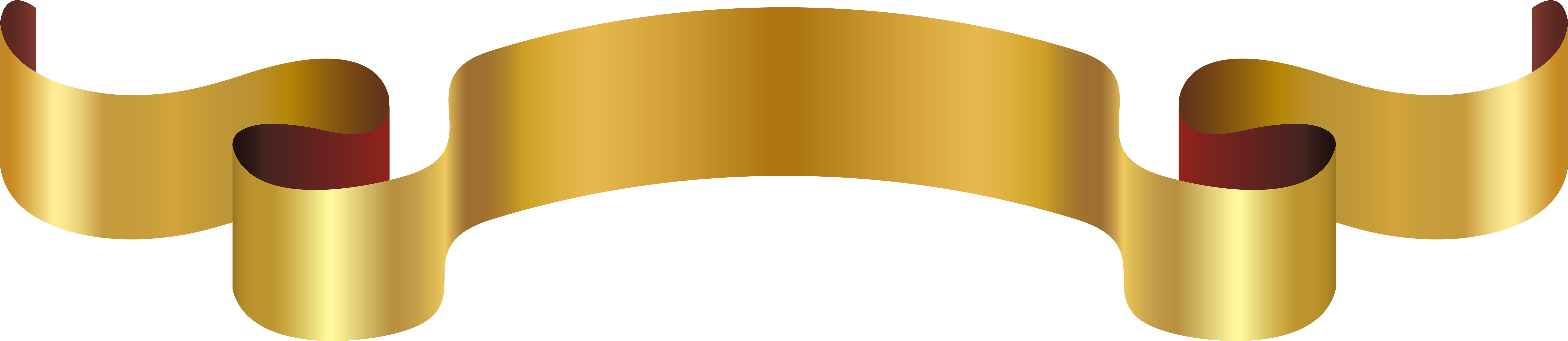 A Gold Ribbon On A Black Background