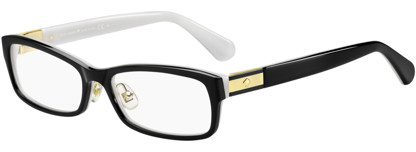 Gold, Black, And White Eyeglasses
