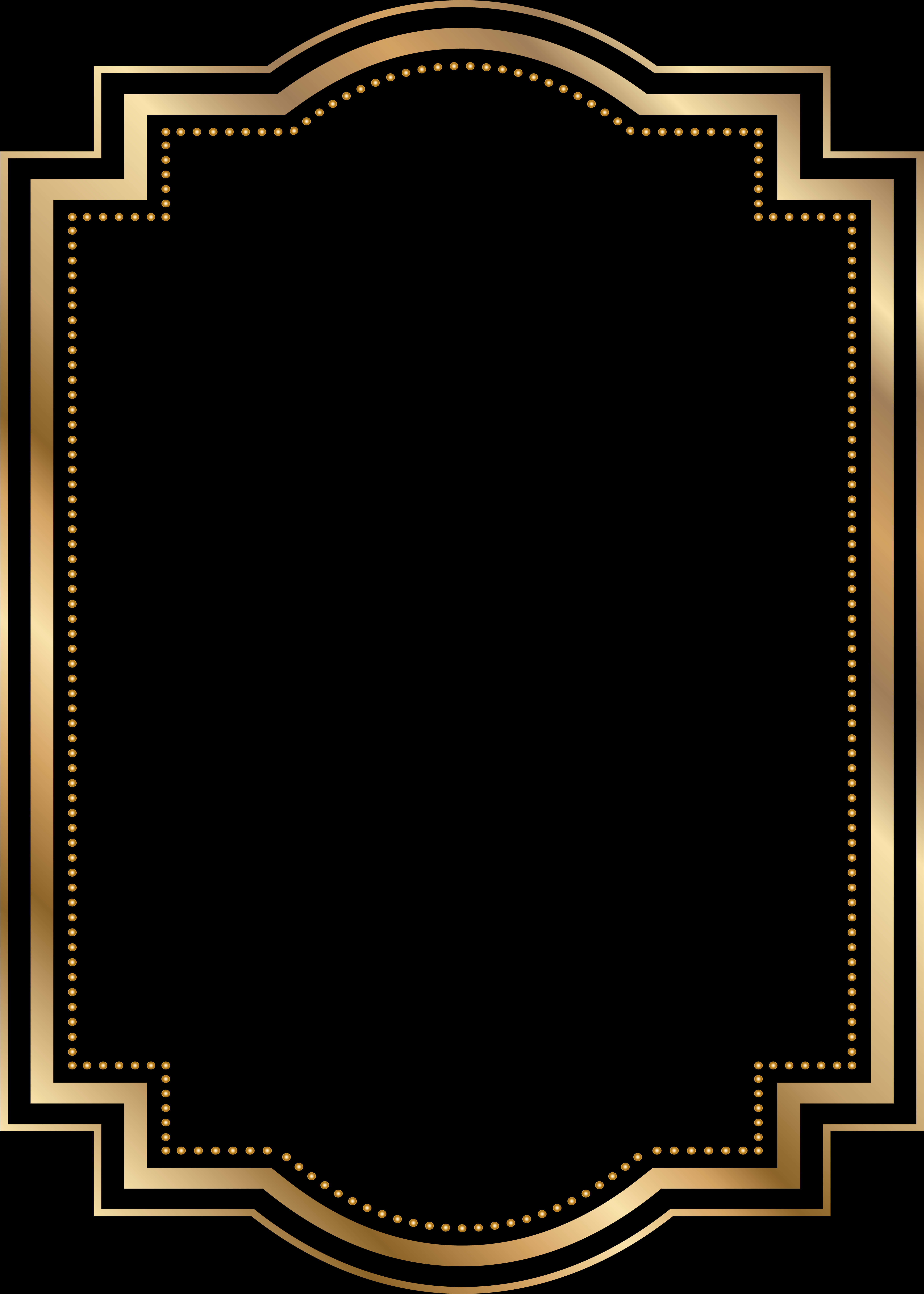 A Gold And Black Rectangle Frame