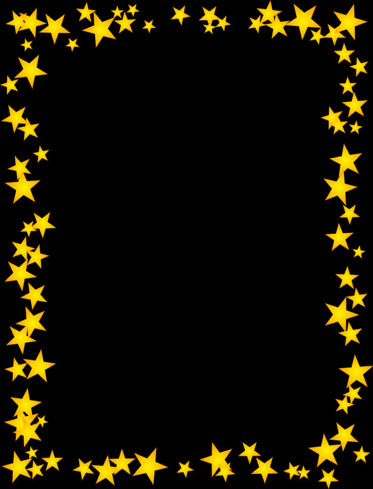 A Frame Of Stars On A Black Background