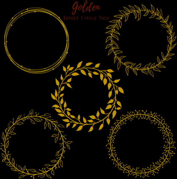 A Set Of Gold Circular Frames