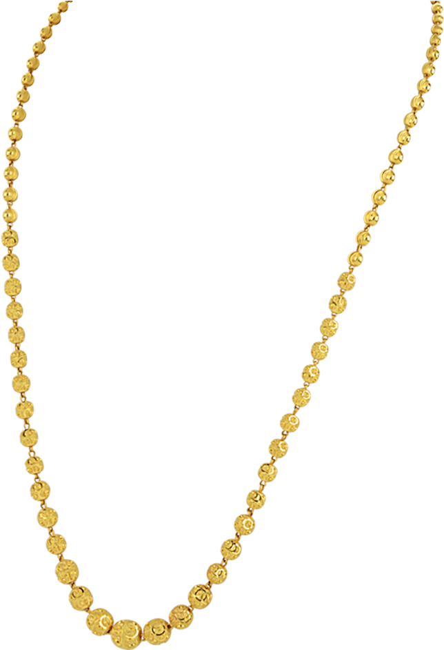 A Gold Chain With Circles On It