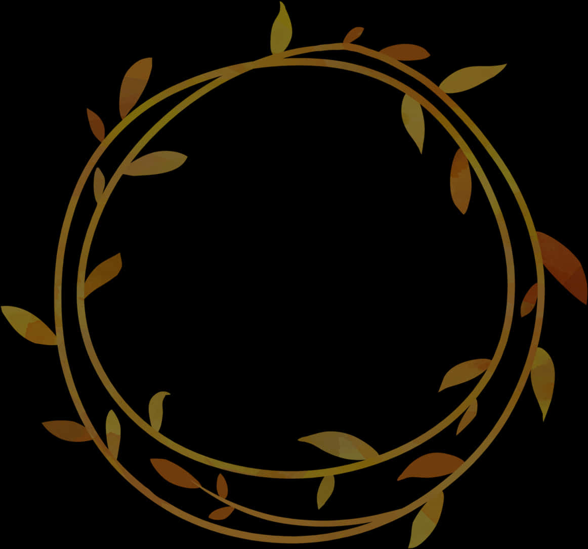 A Circular Gold Leaf Design