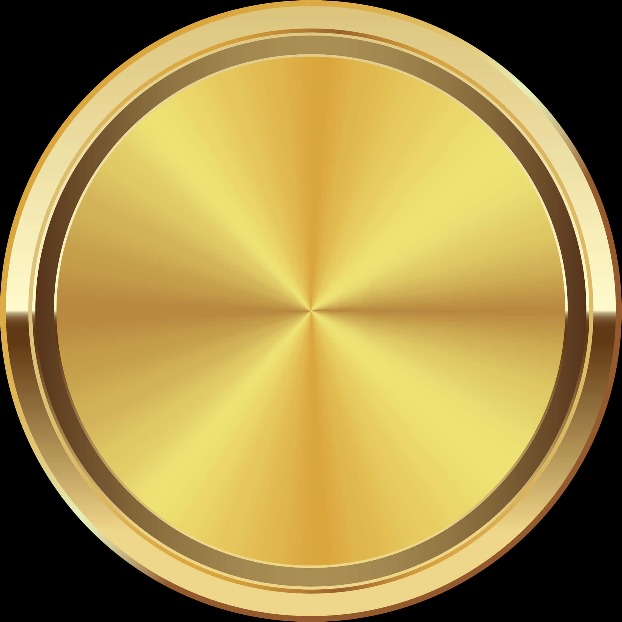A Gold Circle With A Black Background