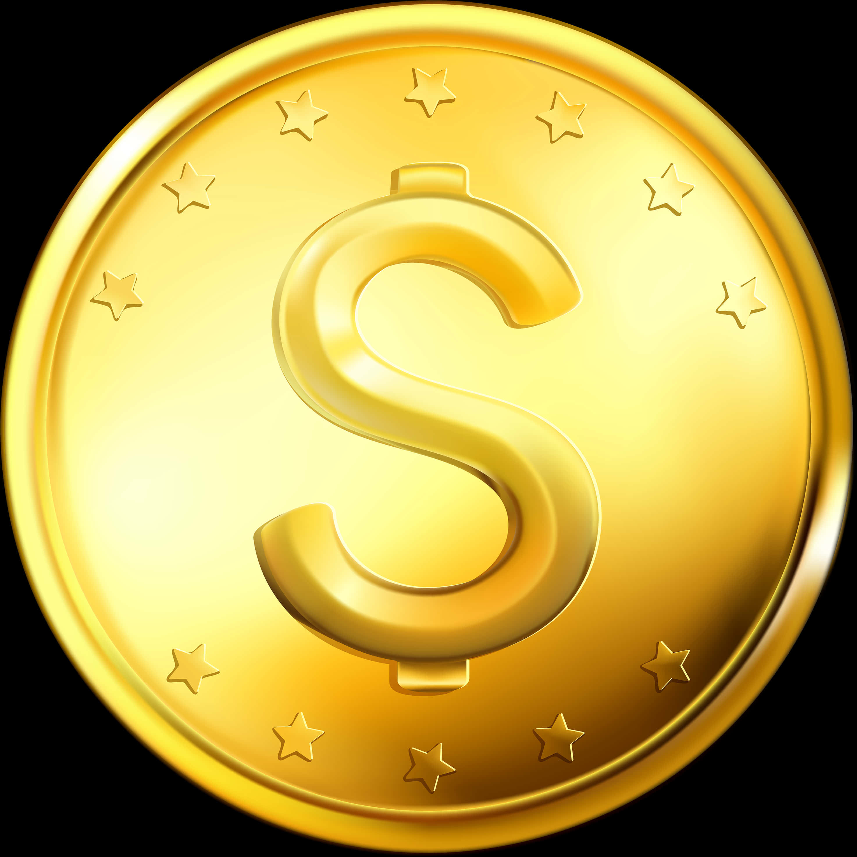 A Gold Coin With A Dollar Sign