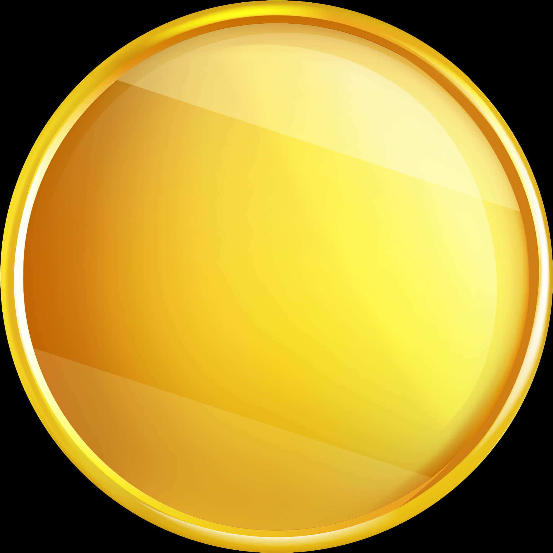 A Yellow Circle With A Black Background