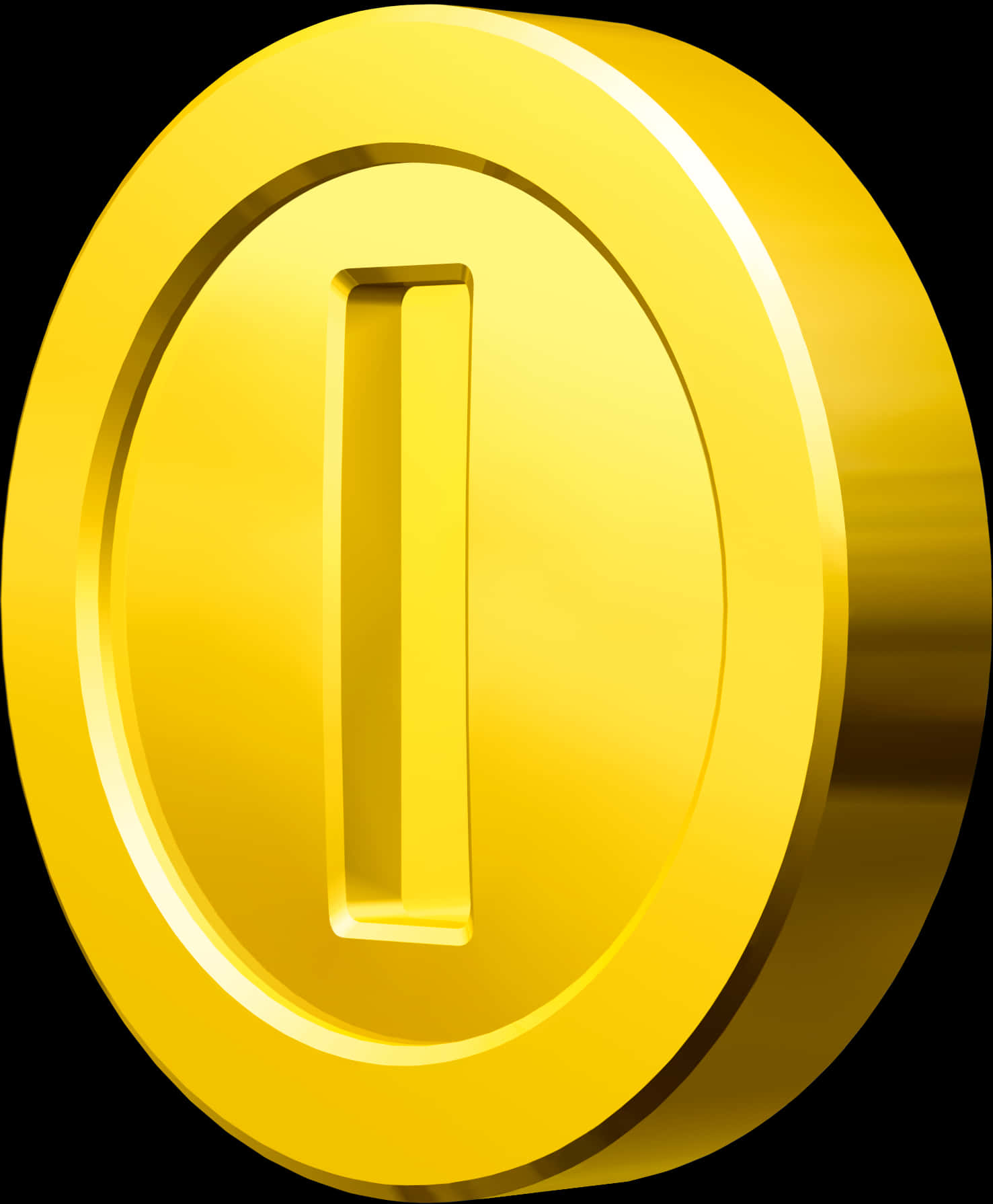 A Gold Coin With A Letter I